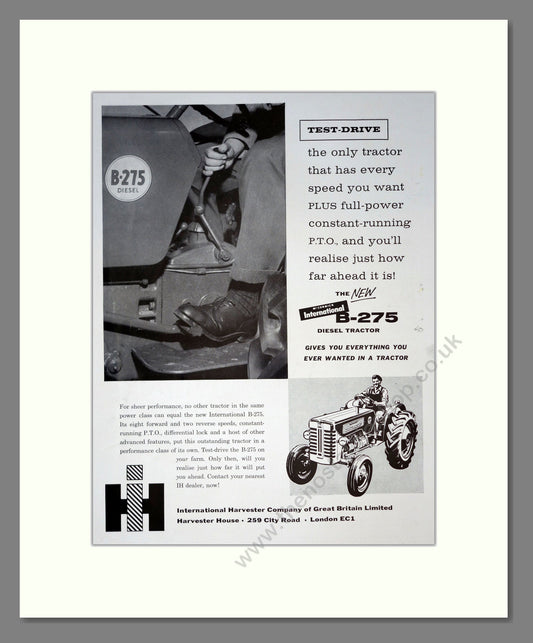 International Harvester B-275. Vintage Advert (ref AD301764)