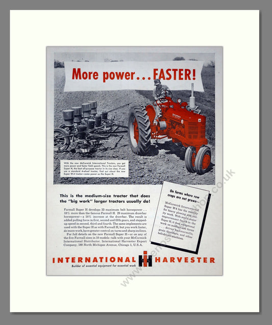 International Harvester. Vintage Advert (ref AD301769)