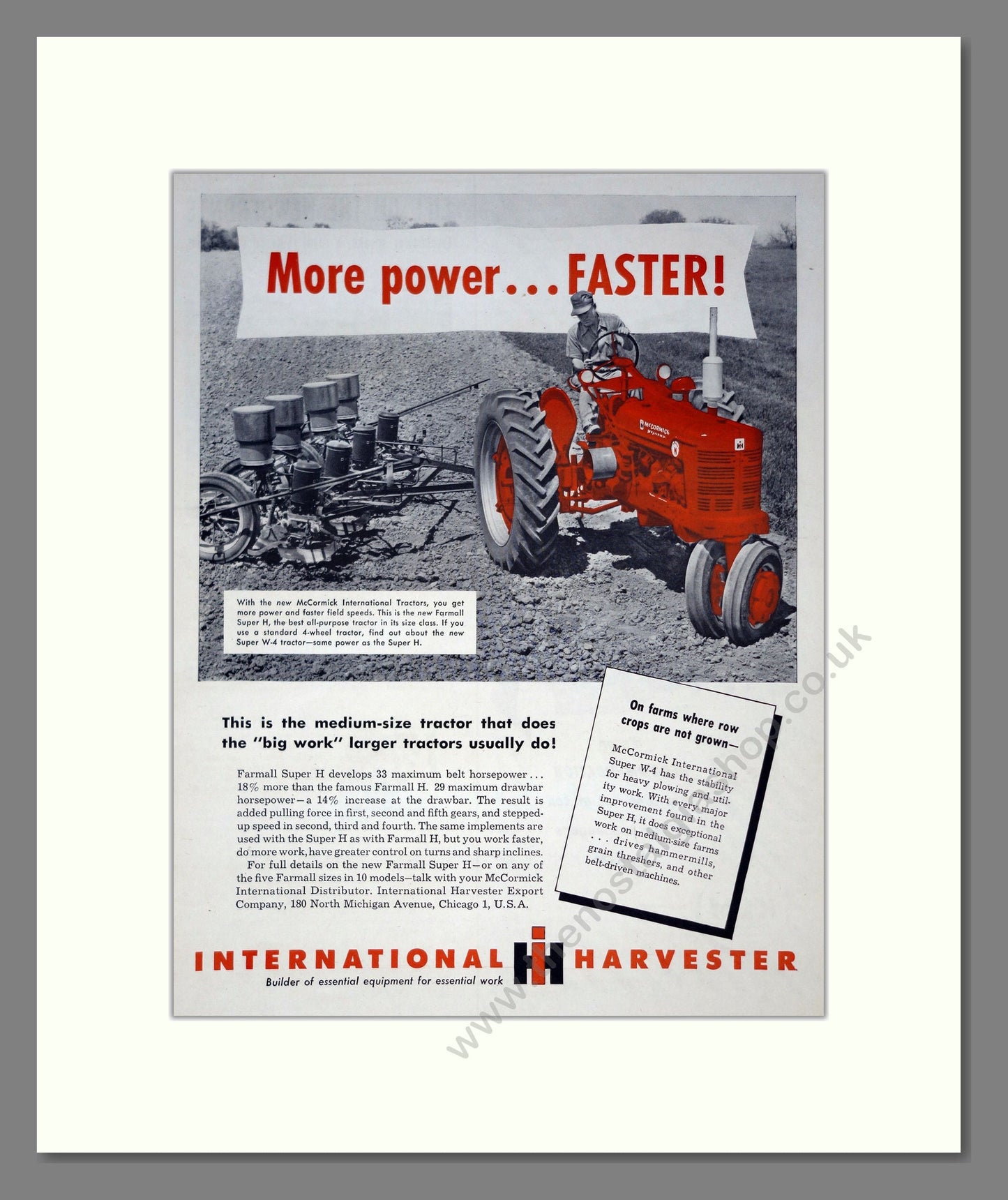 International Harvester. Vintage Advert (ref AD301769)