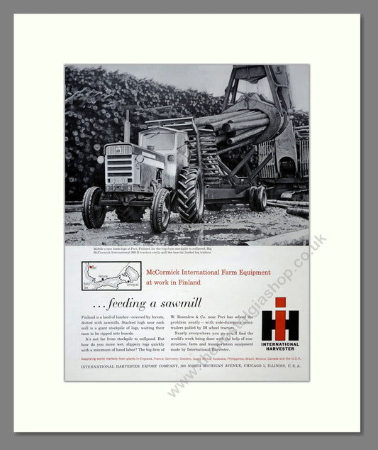 International Harvester Farm Equipment. Vintage Advert (ref AD301772)