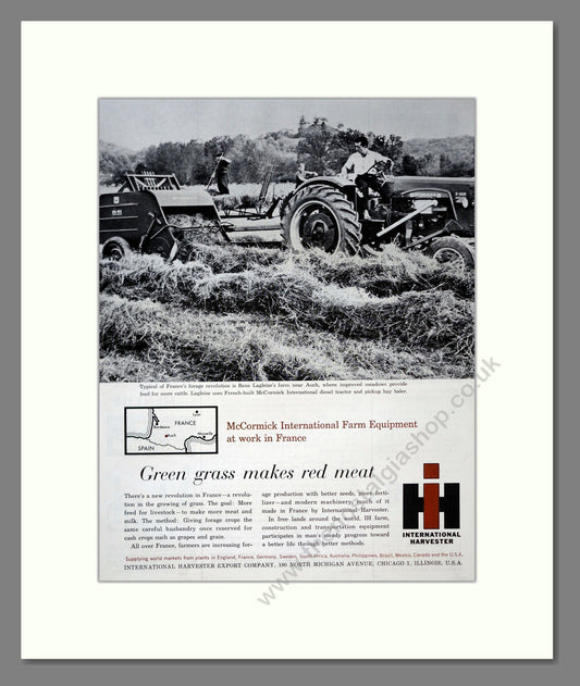 International Harvester Farm Equipment. Vintage Advert (ref AD301773)