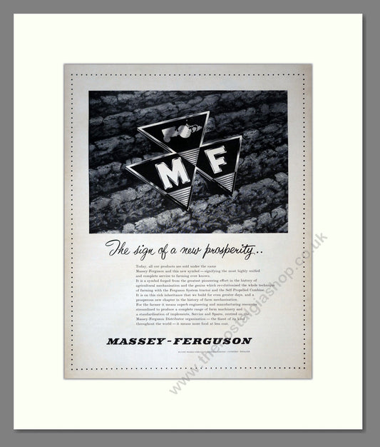 Massey Ferguson. Vintage Advert (ref AD301781)
