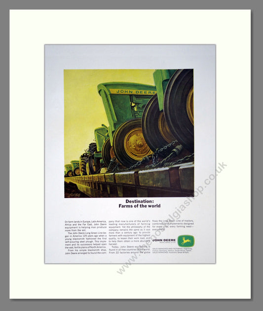 John Deere Tractors. Vintage Advert (ref AD301793)