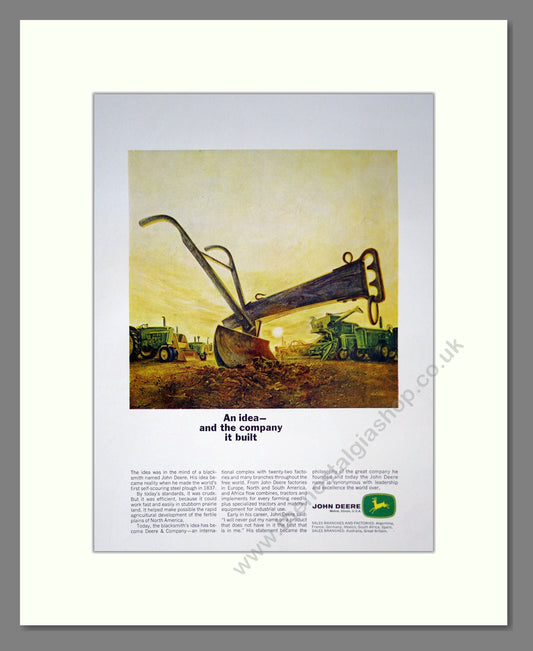 John Deere Tractors. Vintage Advert (ref AD301794)