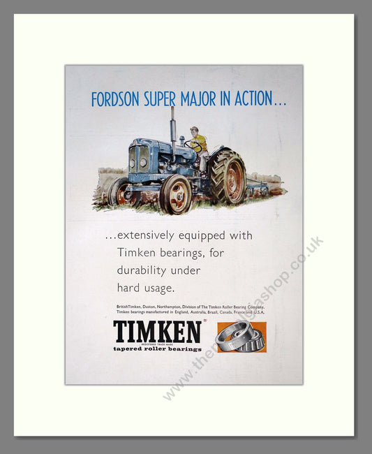 Timken Bearings. Vintage Advert (ref AD301807)