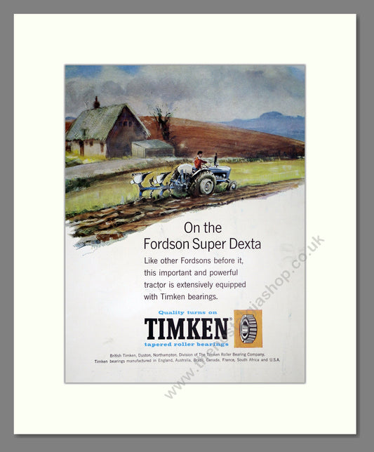 Timken Bearings. Vintage Advert (ref AD301809)