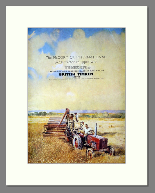 Timken Bearings / McCormick. Vintage Advert (ref AD301811)