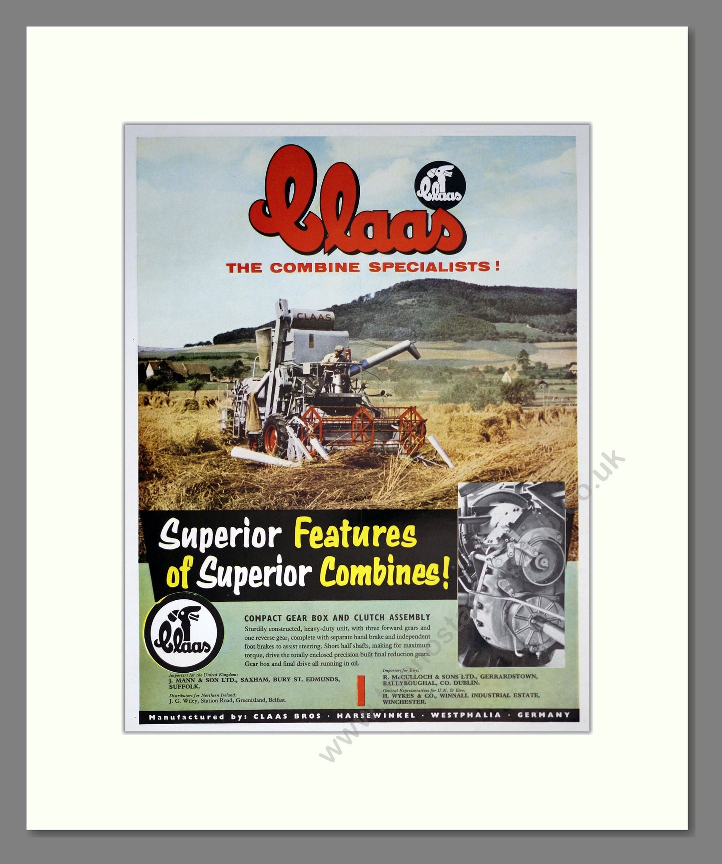 Claas Combines. Vintage Advert (ref AD301814)
