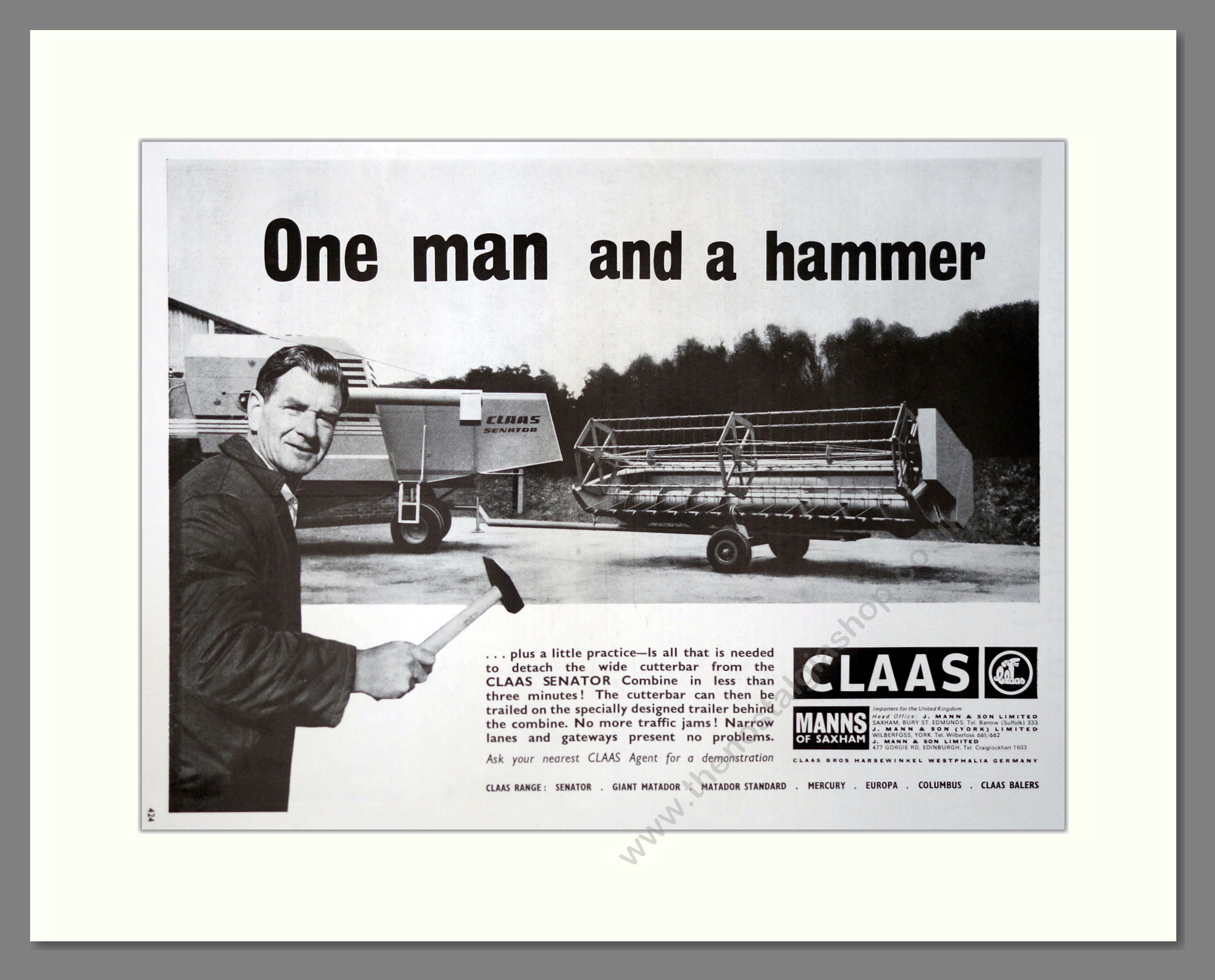 Claas Combines. Vintage Advert (ref AD301821) – The Nostalgia Shop