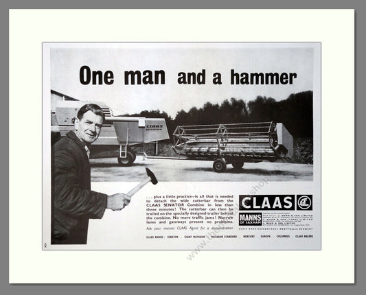 Claas Combines. Vintage Advert (ref AD301821)