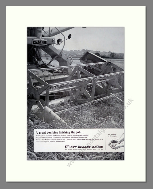 New Holland Clayson Combines. Vintage Advert (ref AD301826)