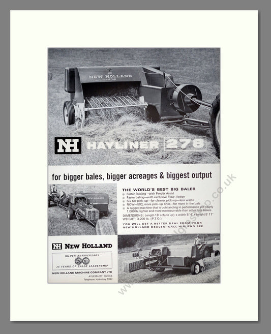 New Holland Hayliner. Vintage Advert (ref AD301828)