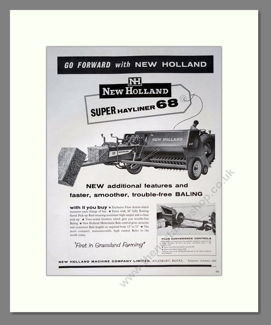 New Holland Super Hayliner. Vintage Advert (ref AD301829)