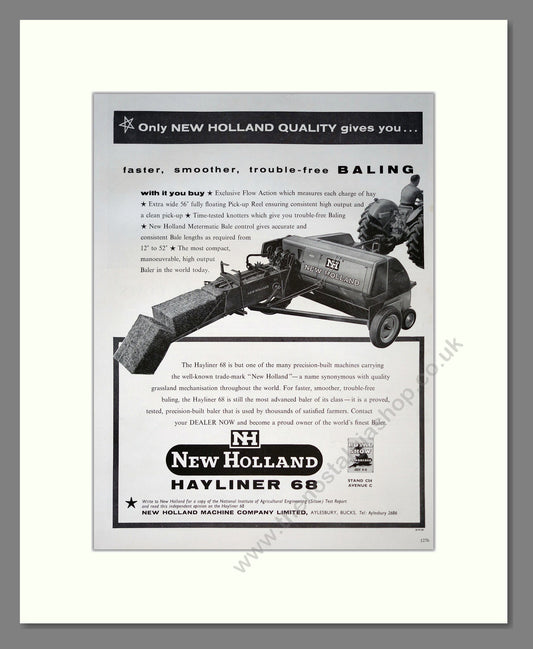 New Holland Hayliner. Vintage Advert (ref AD301830)
