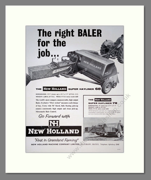 New Holland Super Hayliner. Vintage Advert (ref AD301831)