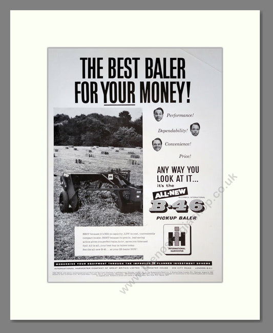 International Harvester Baler B-46. Vintage Advert (ref AD301836)