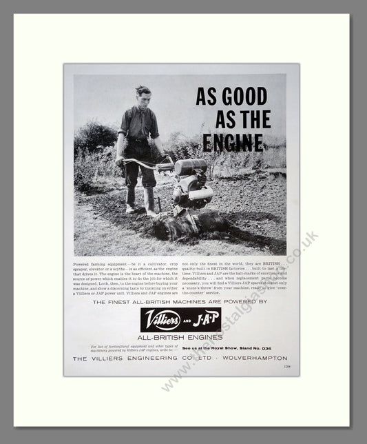 Villiers And JAP Engines. Vintage Advert (ref AD301838)