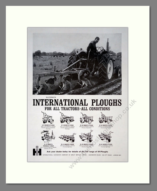 International Harvester Ploughs. Vintage Advert (ref AD301841)