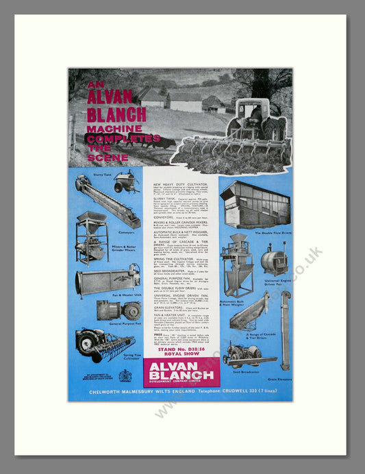 Alvan Blanch Farm Machines. Vintage Advert (ref AD301843)