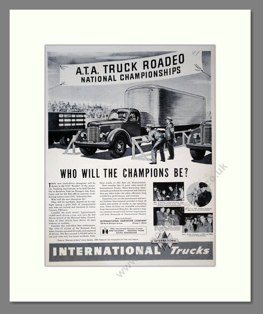 International Trucks. Vintage Advert (ref AD301846)