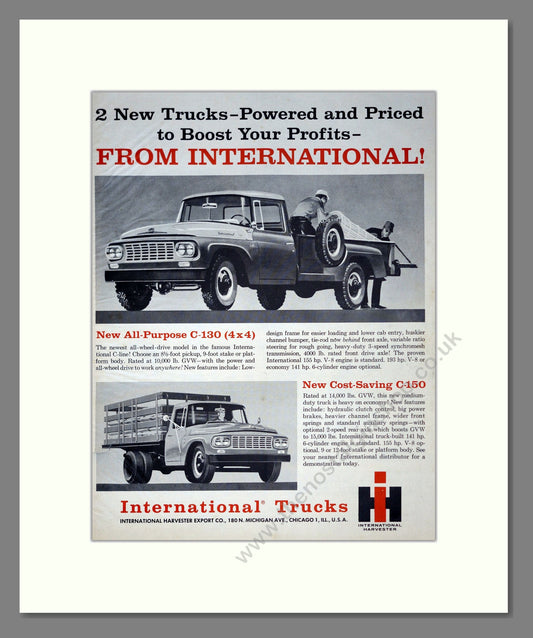 International Harvester Trucks. Vintage Advert (ref AD301852)