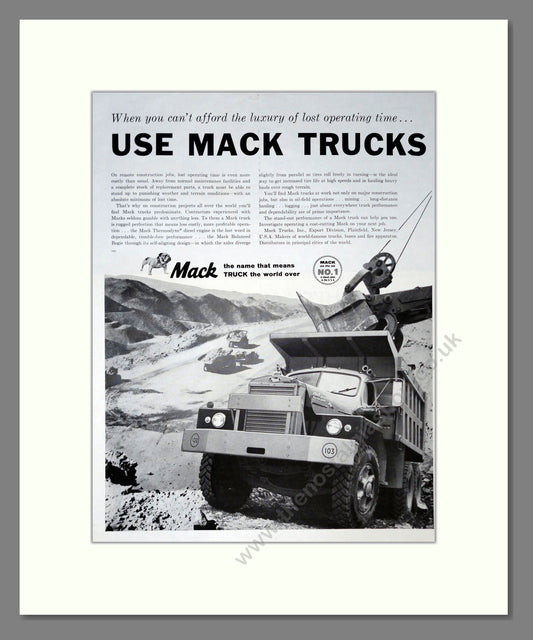 Mack Trucks. Vintage Advert (ref AD301853)