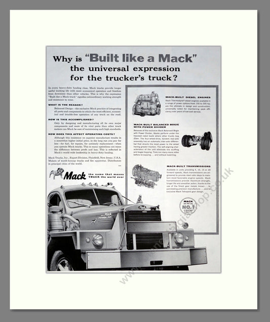 Mack Trucks. Vintage Advert (ref AD301854)