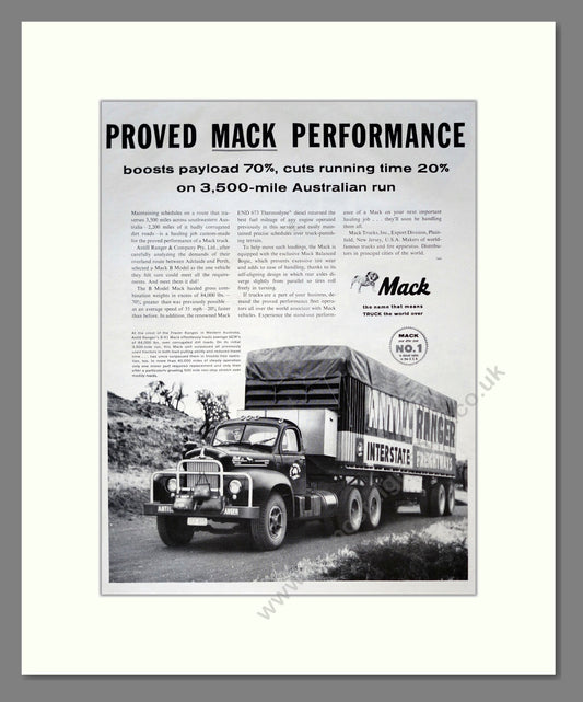 Mack Trucks. Vintage Advert (ref AD301855)