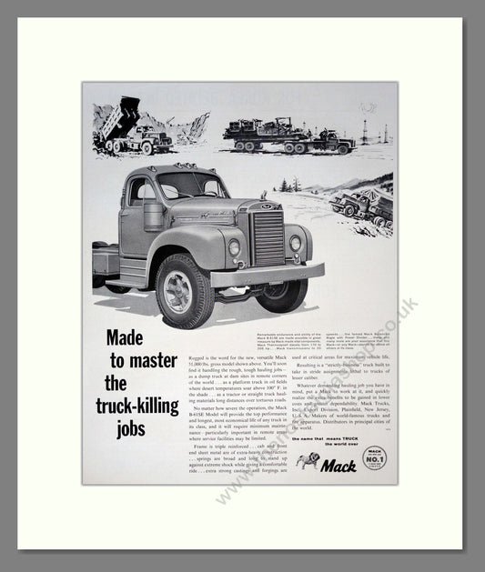 Mack Trucks. Vintage Advert (ref AD301856)