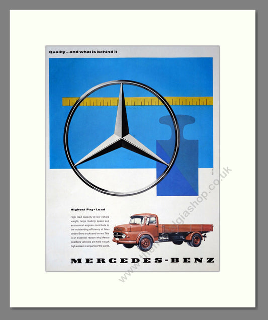 Mercedes Benz Trucks. Vintage Advert (ref AD301858)