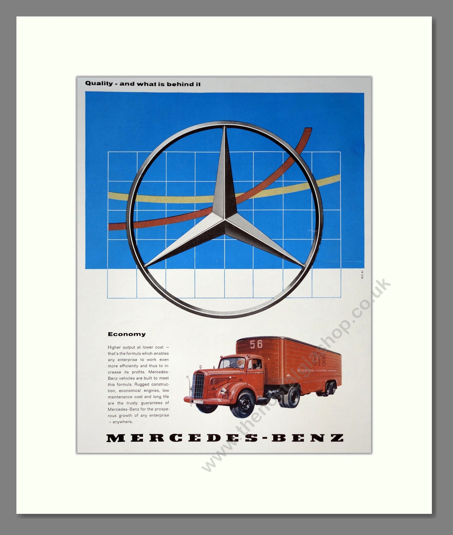 Mercedes Benz Trucks. Vintage Advert (ref AD301859)