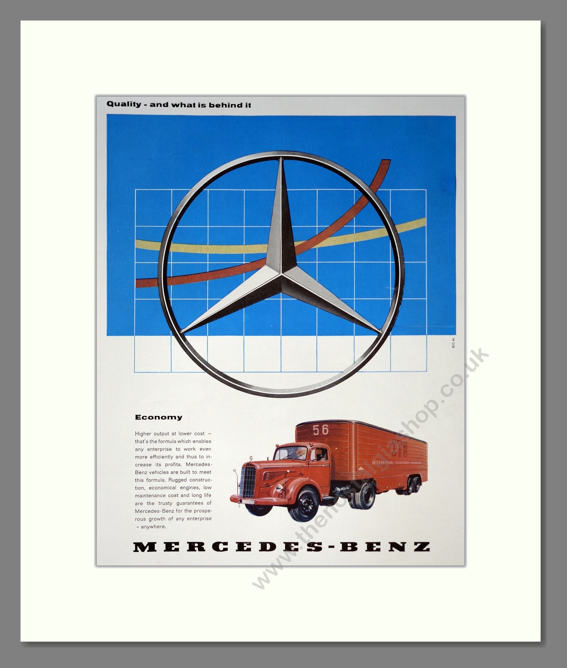 Mercedes Benz Trucks. Vintage Advert (ref AD301859)