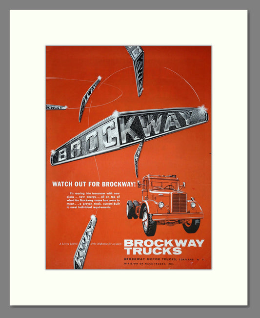Brockway Trucks. Vintage Advert (ref AD301865)