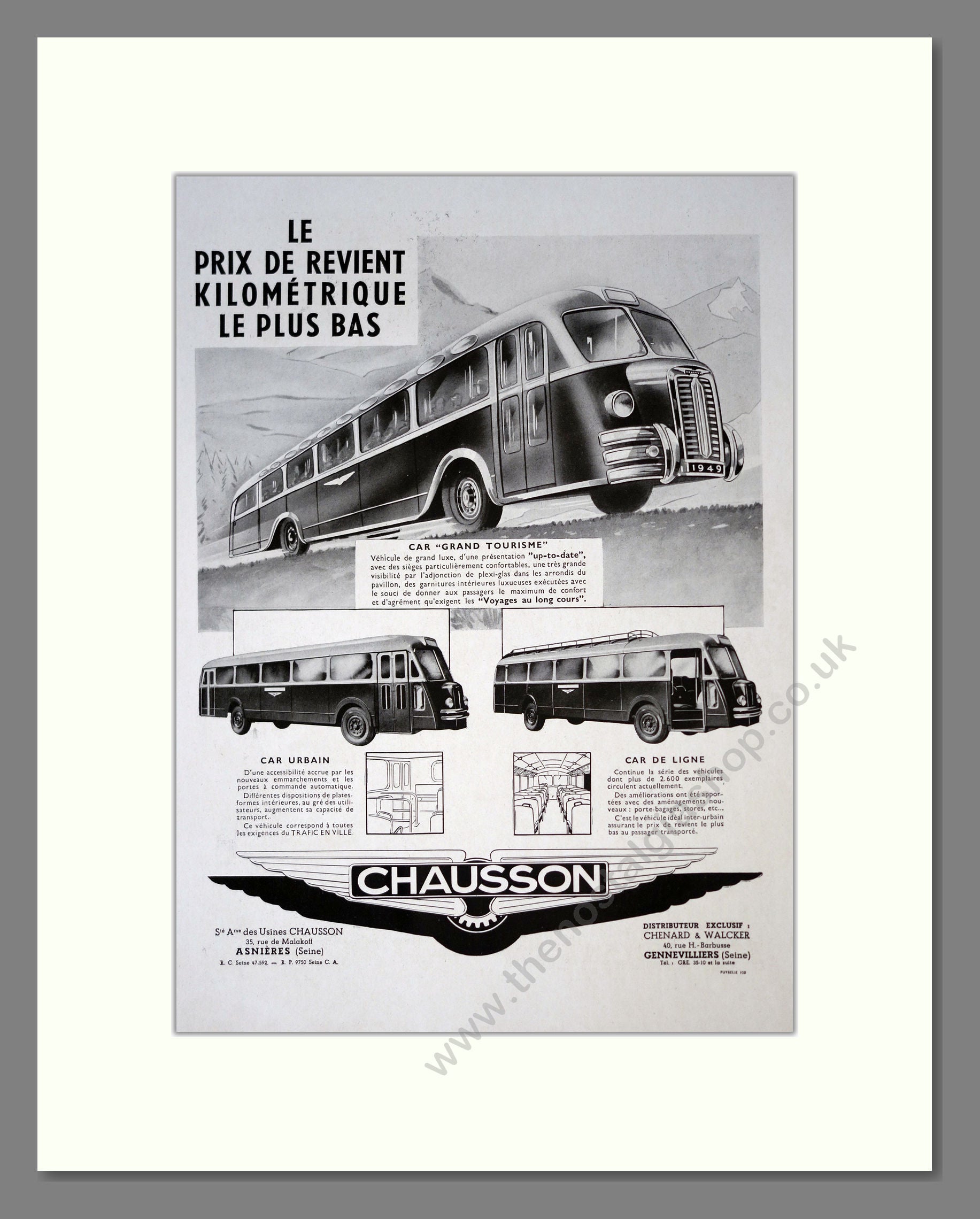 Chausson Buses. Vintage Advert (ref AD301866)