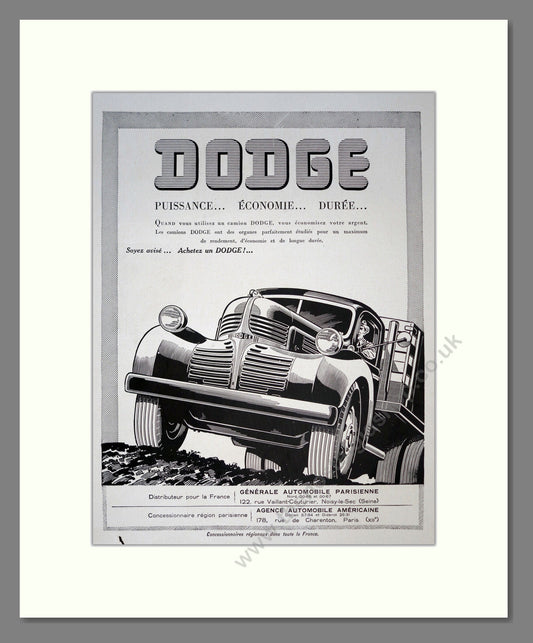 Dodge Trucks. Vintage Advert (ref AD301870)