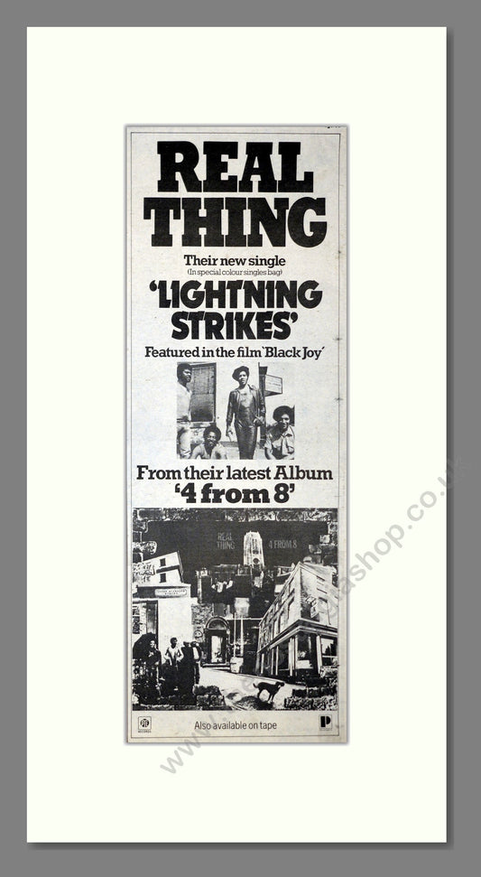 Real Thing - Lightning Strikes. Vintage Advert 1977 (ref AD201101)