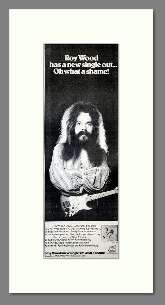 Roy Wood - Oh What A Shame. Vintage Advert 1975 (ref AD201117)
