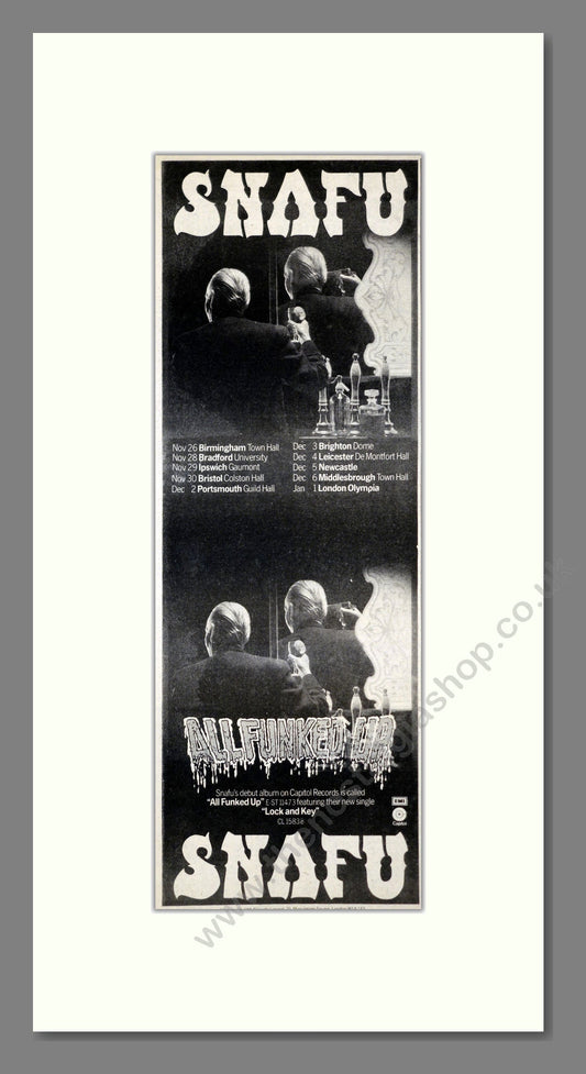 Snafu - UK Tour. Vintage Advert 1975 (ref AD201156)