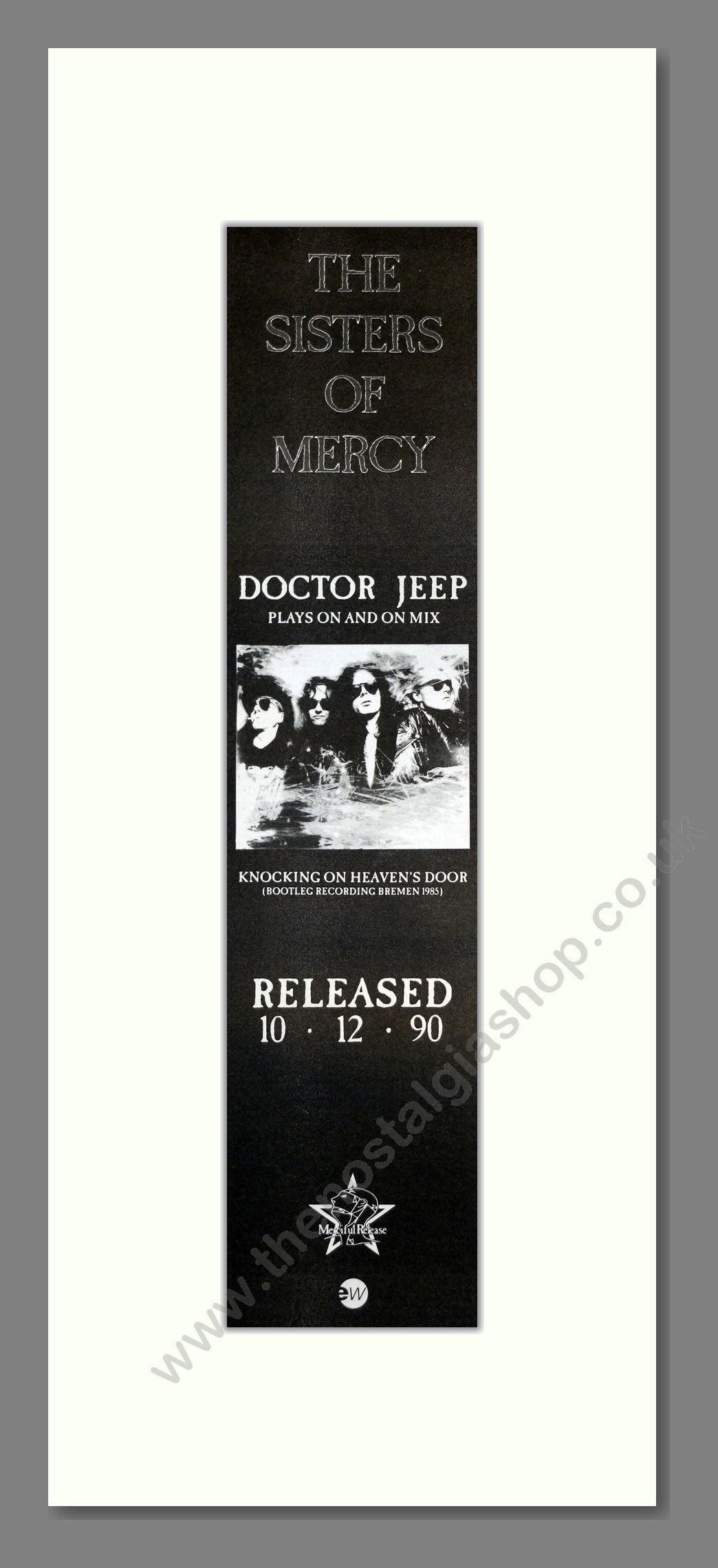 Sisters Of Mercy (The) - Doctor Jeep. Vintage Advert 1990 (ref AD201163)