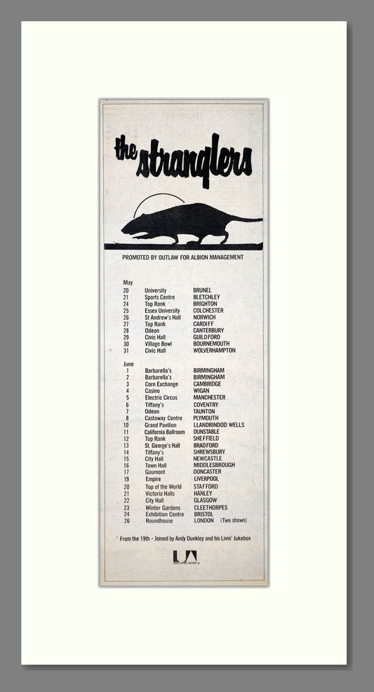 Stranglers (The) - UK Tour. Vintage Advert 1977 (ref AD201168)