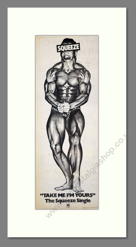Squeeze - Take Me I'm Yours. Vintage Advert 1978 (ref AD201174)