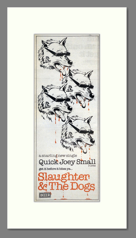 Slaughter And The Dogs - Quick Joey Small. Vintage Advert 1978 (ref AD201177)