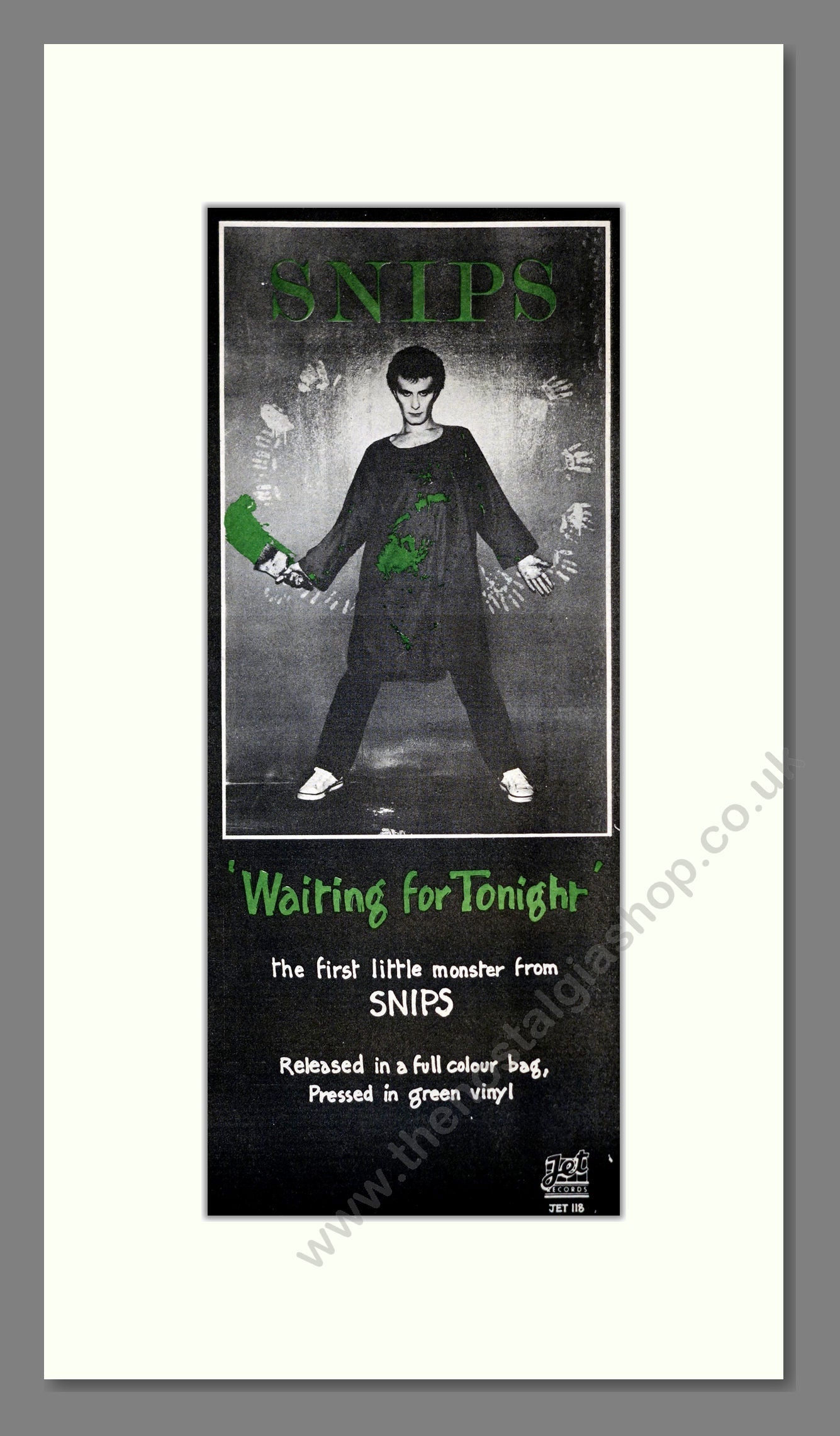 Snips - Waiting For Tonight. Vintage Advert 1978 (ref AD201178)