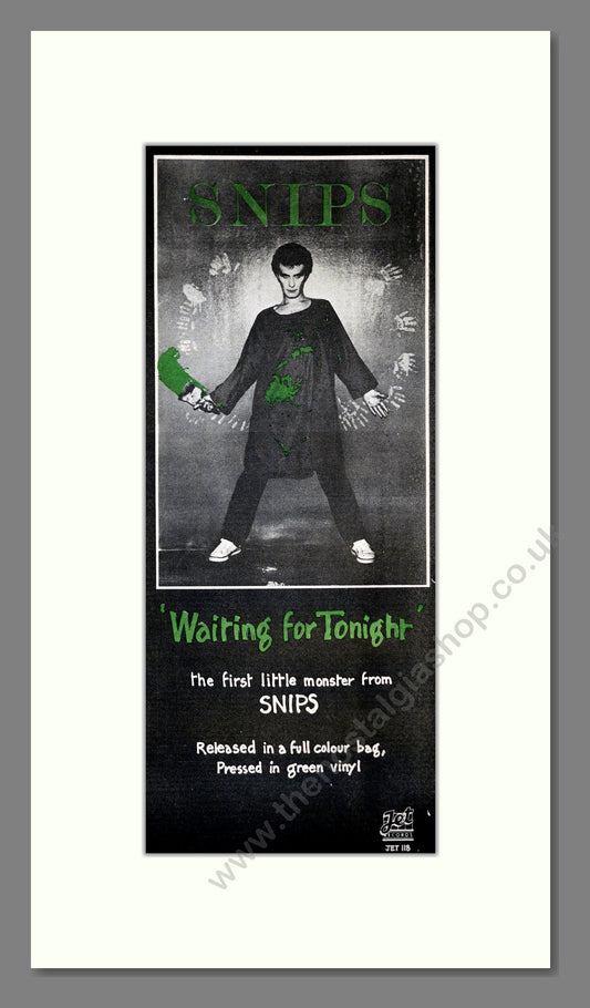 Snips - Waiting For Tonight. Vintage Advert 1978 (ref AD201178)