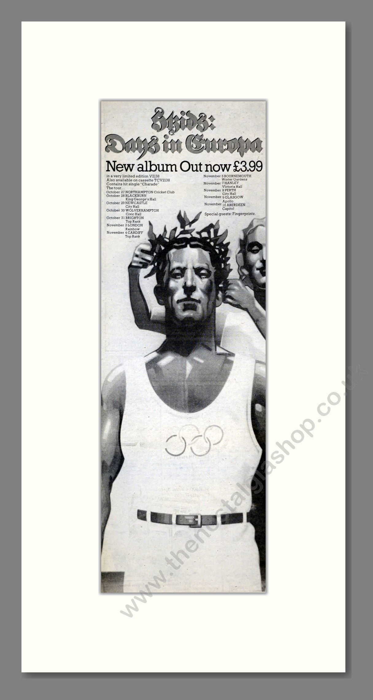 Skids - Days In Europa. Vintage Advert 1979 (ref AD201186)