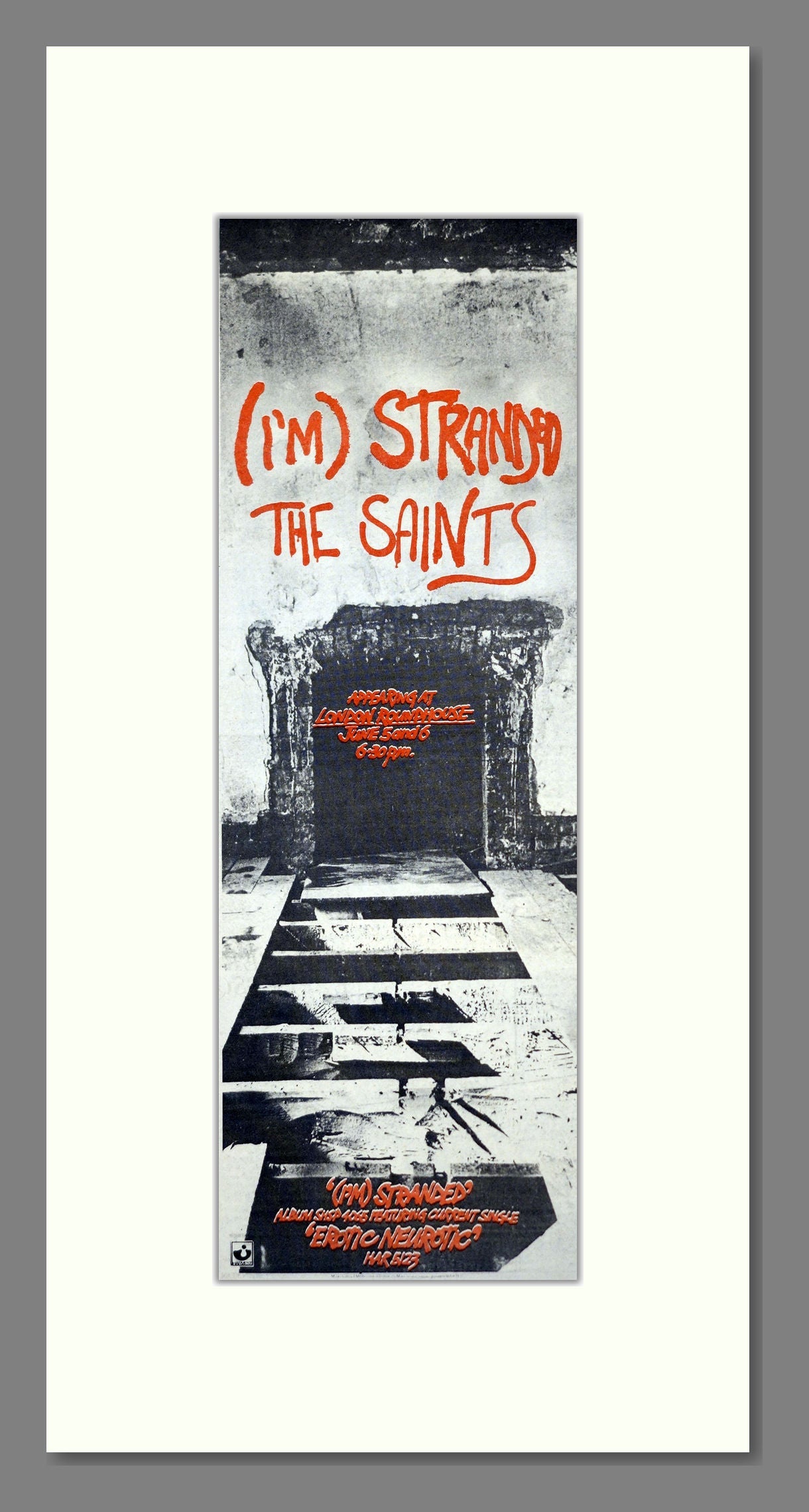 Saints (The) - I'm Stranded. Vintage Advert 1977 (ref AD201223)
