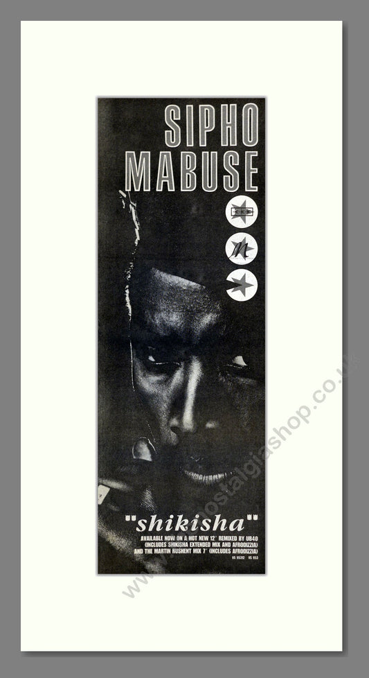 Sipho Mabuse - Shikisha. Vintage Advert 1987 (ref AD201233)