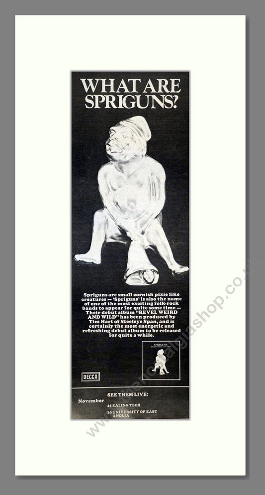 Spriguns - Revel Weird and Wild. Vintage Advert 1976 (ref AD201242)