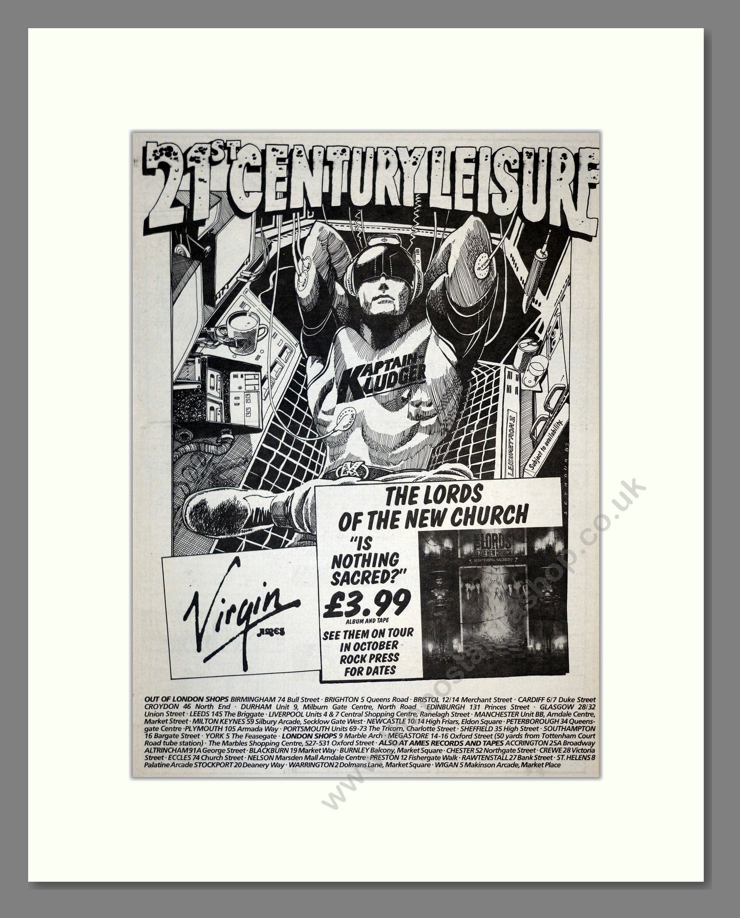 Lords Of The New Church - Is Nothing Sacred. Vintage Advert 1983 (ref AD17229)