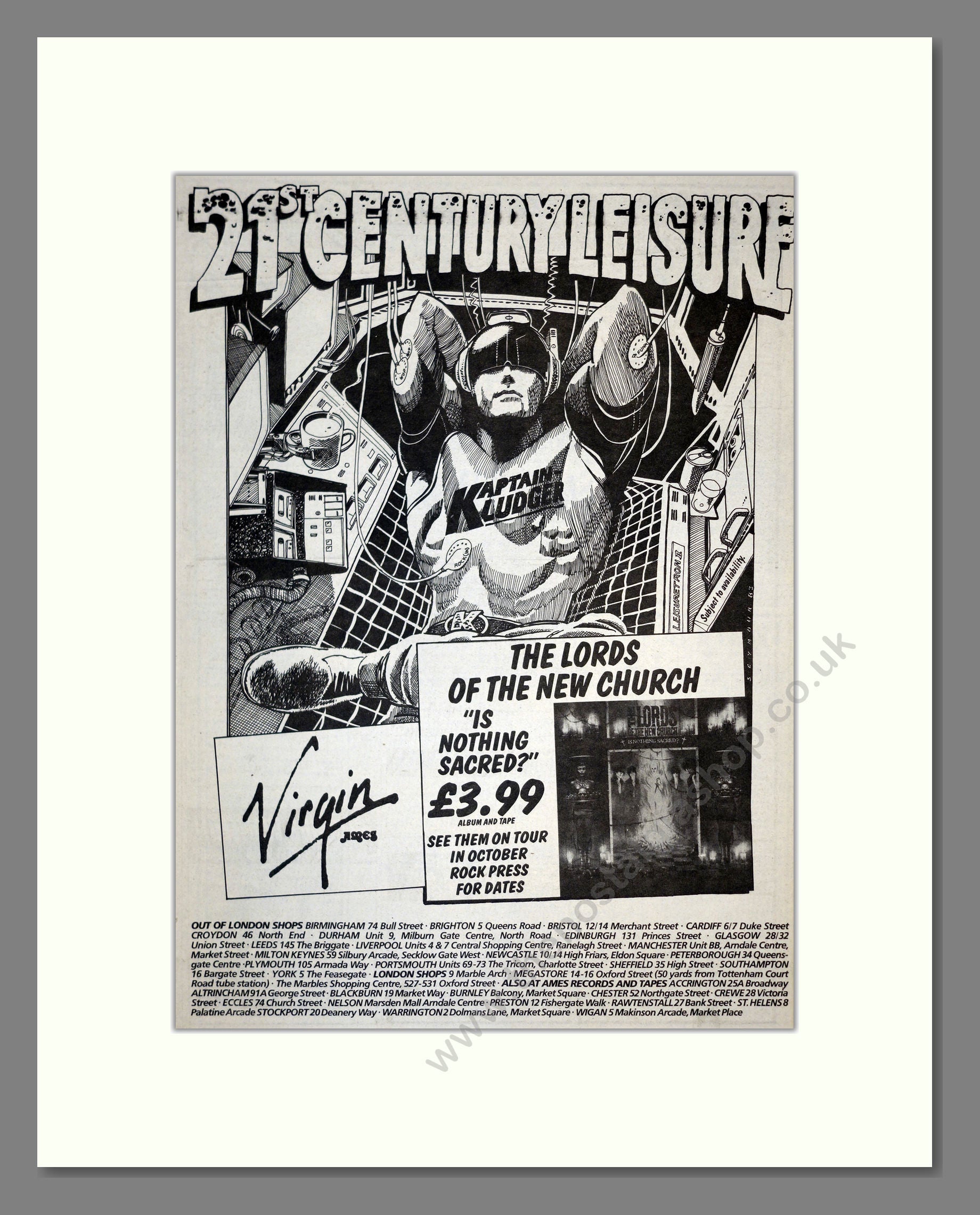 Lords Of The New Church - Is Nothing Sacred. Vintage Advert 1983 (ref AD17229)